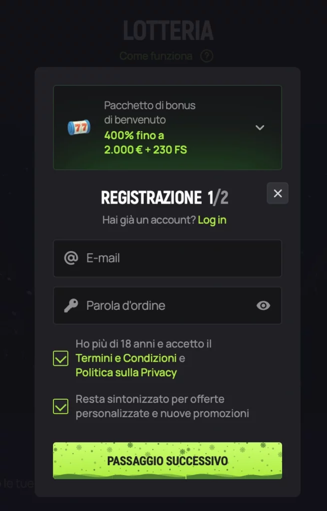 Funzionalità principali dell’app